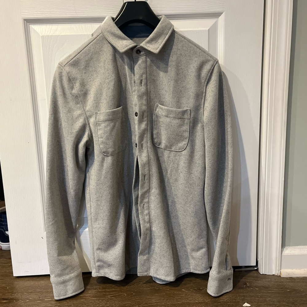 Laguna grey pinstripe flannel